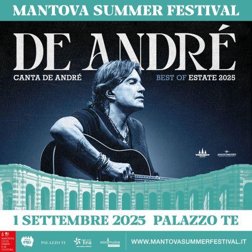 Cristiano De André in concerto il 1° settembre a Palazzo Te