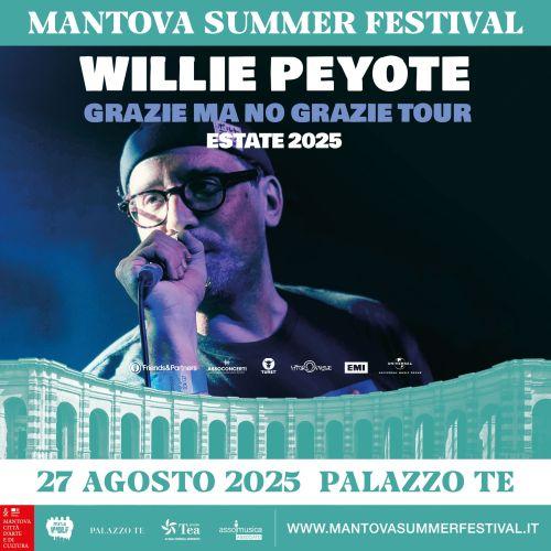  Willie Peyote in concerto nell'Esedra di Palazzo Te il 27 agosto 