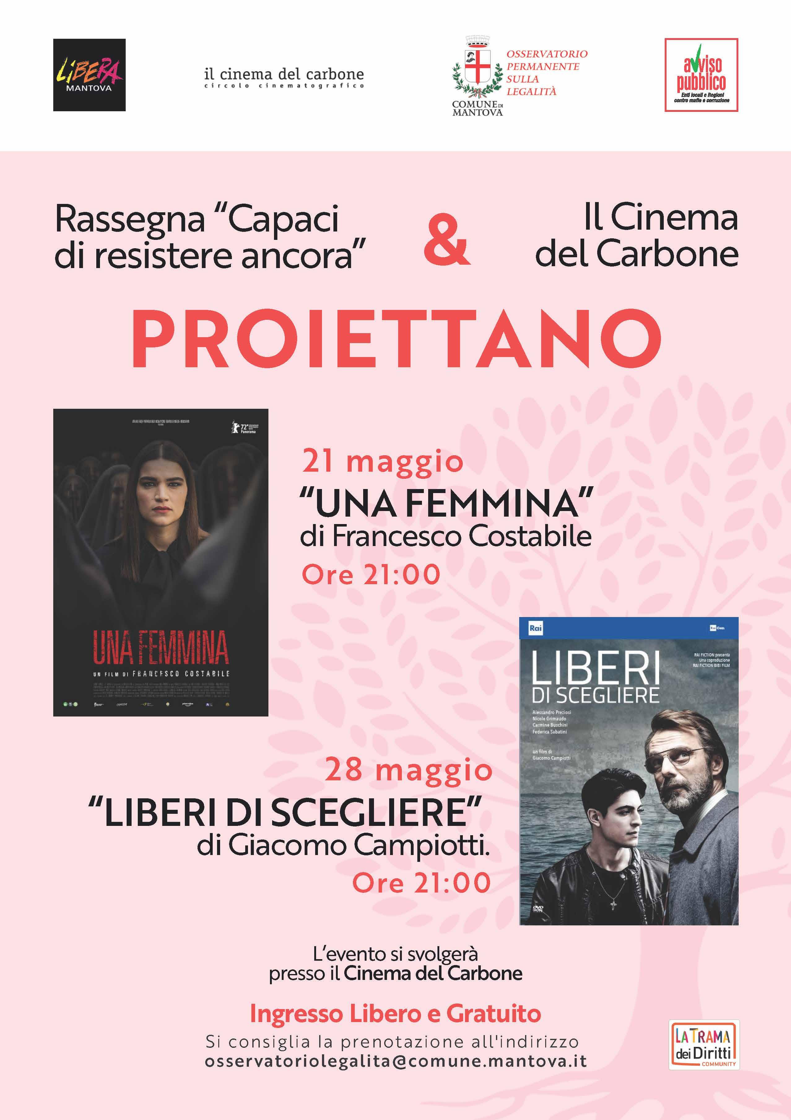 Proiezioni cinematografiche - rassegna "Capaci di Resistere Ancora" 2025